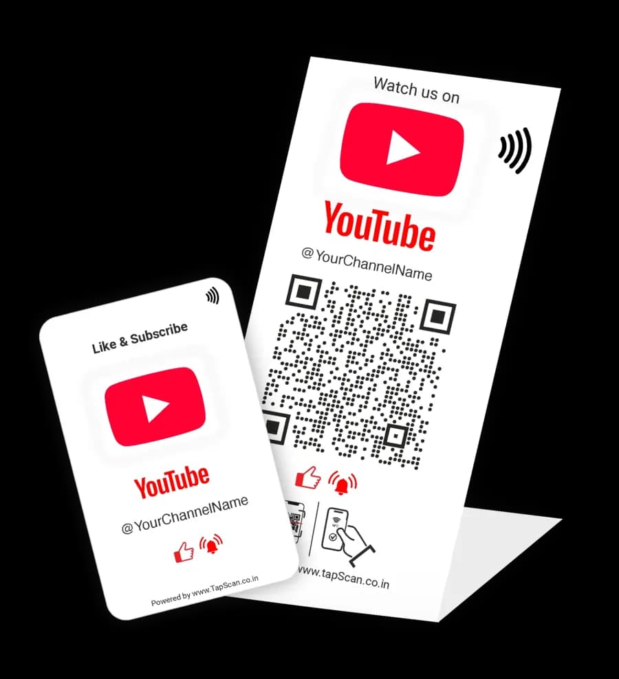 Original TapScan YouTube card and standee combo